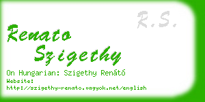 renato szigethy business card